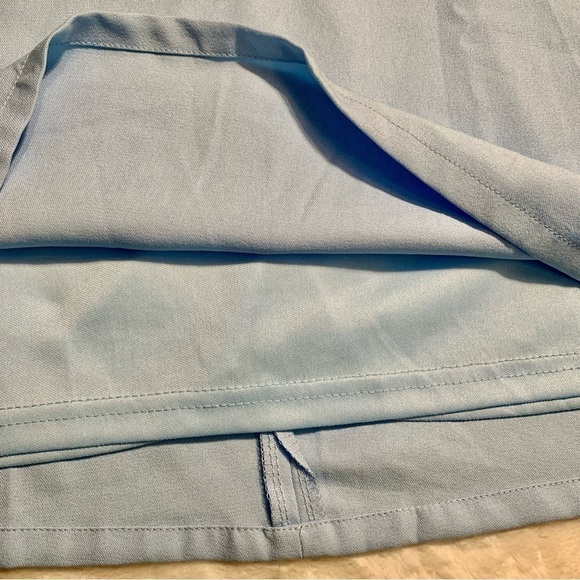 Lulu’s Dress Medium Mini Pale Blue Short Sleeve Silver Embellishments Crystals - Picture 11 of 16